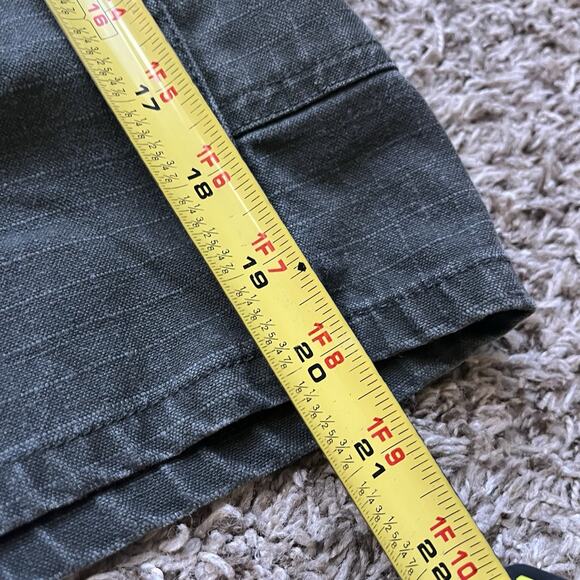 Big Smith Shorts 34 Mens Green Plaid Canvas Carpenter Ripstop Utility Workwear - Picture 3 of 9